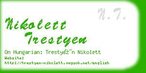 nikolett trestyen business card